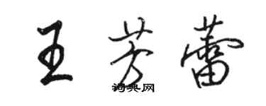 駱恆光王芳蕾行書個性簽名怎么寫
