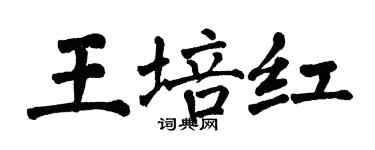 翁闓運王培紅楷書個性簽名怎么寫