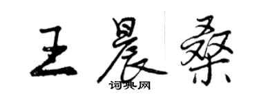 曾慶福王晨桑行書個性簽名怎么寫