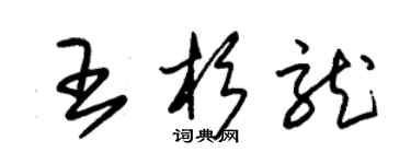 朱錫榮王杉龍草書個性簽名怎么寫