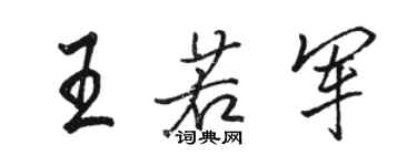 駱恆光王若軍行書個性簽名怎么寫