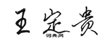 駱恆光王定貴行書個性簽名怎么寫