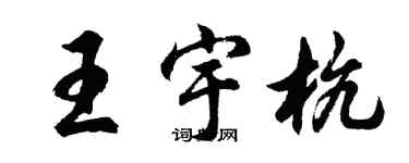 胡問遂王宇杭行書個性簽名怎么寫
