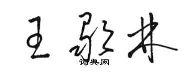 駱恆光王歌林草書個性簽名怎么寫