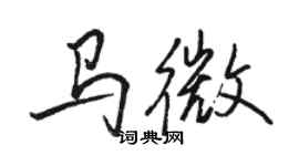 駱恆光馬微行書個性簽名怎么寫