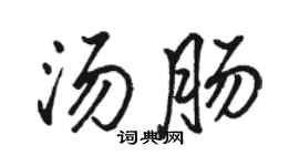 駱恆光湯腸行書個性簽名怎么寫