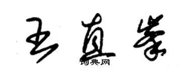 朱錫榮王直峰草書個性簽名怎么寫