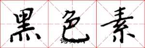 周炳元黑色素楷書怎么寫