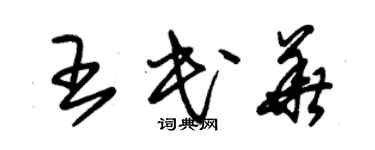 朱錫榮王民華草書個性簽名怎么寫