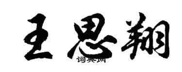 胡問遂王思翔行書個性簽名怎么寫