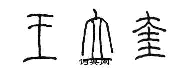 陳墨王立奎篆書個性簽名怎么寫