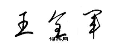 梁錦英王全軍草書個性簽名怎么寫