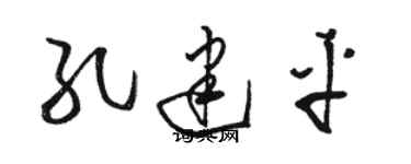 駱恆光孔建平草書個性簽名怎么寫