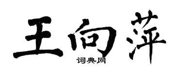翁闓運王向萍楷書個性簽名怎么寫