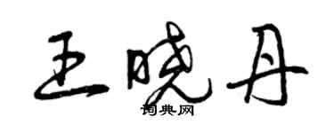 曾慶福王曉丹草書個性簽名怎么寫