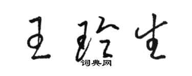 駱恆光王玲生草書個性簽名怎么寫