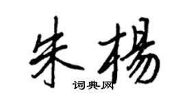 王正良朱楊行書個性簽名怎么寫