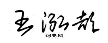 朱錫榮王泓頡草書個性簽名怎么寫