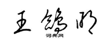 梁錦英王鴿明草書個性簽名怎么寫