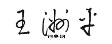 駱恆光王洲平草書個性簽名怎么寫