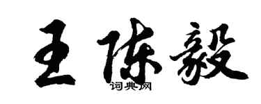 胡問遂王陳毅行書個性簽名怎么寫