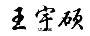胡問遂王宇碩行書個性簽名怎么寫
