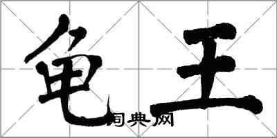 翁闓運龜王楷書怎么寫