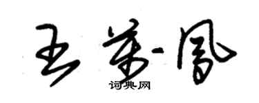 朱錫榮王萬鳳草書個性簽名怎么寫