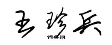 朱錫榮王珍兵草書個性簽名怎么寫