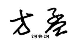 朱錫榮方孟草書個性簽名怎么寫