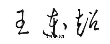 駱恆光王東超草書個性簽名怎么寫