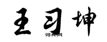 胡問遂王習坤行書個性簽名怎么寫