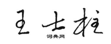 駱恆光王士柱草書個性簽名怎么寫