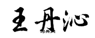 胡問遂王丹沁行書個性簽名怎么寫