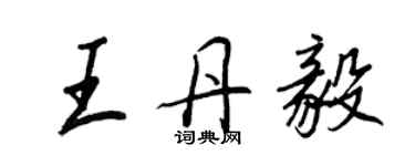 王正良王丹毅行書個性簽名怎么寫