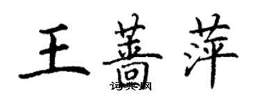 丁謙王薔萍楷書個性簽名怎么寫