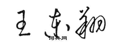 駱恆光王東翔草書個性簽名怎么寫