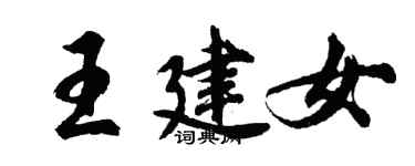 胡問遂王建女行書個性簽名怎么寫