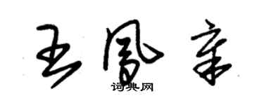 朱錫榮王鳳章草書個性簽名怎么寫
