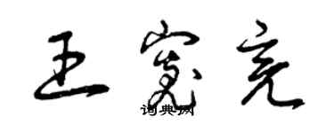 曾慶福王寬亮草書個性簽名怎么寫