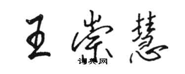 駱恆光王崇慧行書個性簽名怎么寫