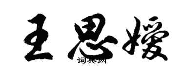 胡問遂王思嬡行書個性簽名怎么寫