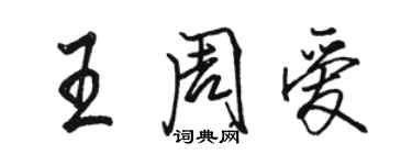 駱恆光王周愛行書個性簽名怎么寫