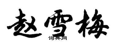 胡問遂趙雪梅行書個性簽名怎么寫