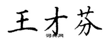 丁謙王才芬楷書個性簽名怎么寫