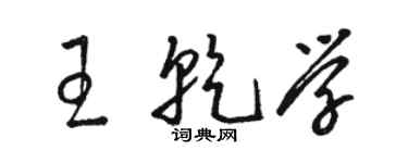 駱恆光王乾學草書個性簽名怎么寫