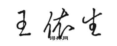 駱恆光王依生草書個性簽名怎么寫