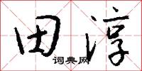 田淳怎么寫好看