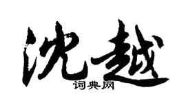 胡問遂沈越行書個性簽名怎么寫