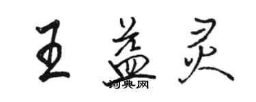 駱恆光王益靈行書個性簽名怎么寫